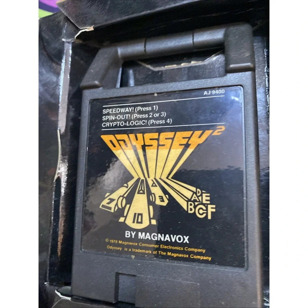 Odyssey 2 Speedway Spin-out Cryptologic CIB Complete Computer Video Game Rare